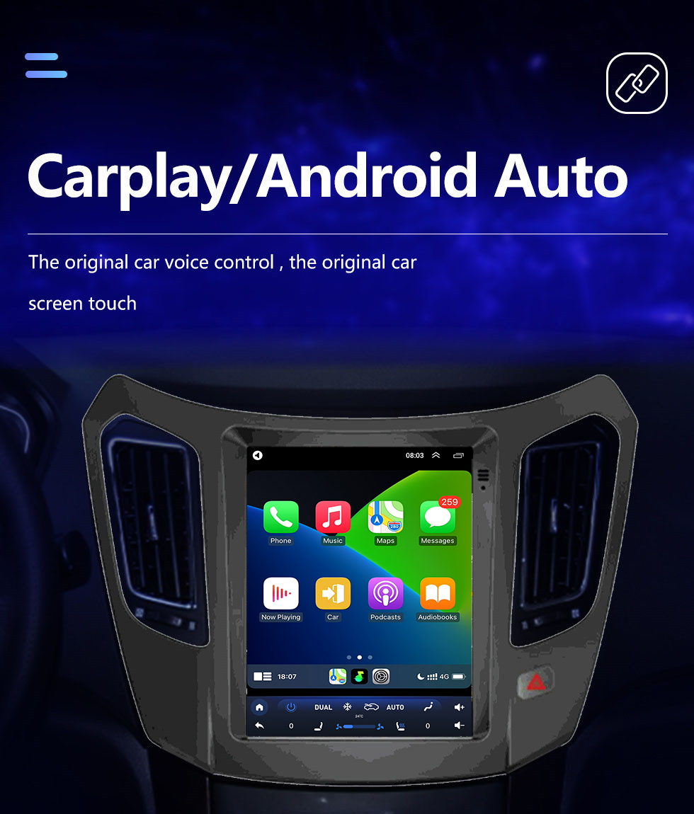 Seicane HD Touchscreen for 2013-2015 HAIMA S7 Radio Android 10.0 9.7 inch GPS Navigation Bluetooth support Digital TV Carplay