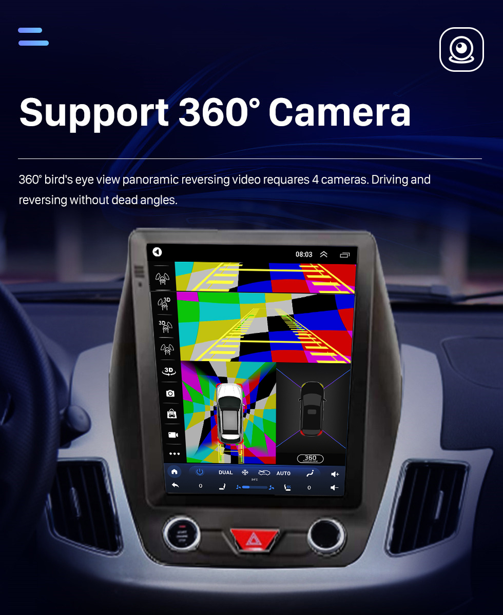 Seicane 9,7 pouces Android 10.0 pour 2016 JINBEI S35 Radio Système de navigation GPS avec écran tactile Bluetooth HD Prise en charge de Carplay DSP SWC DVR DAB + Caméra de recul