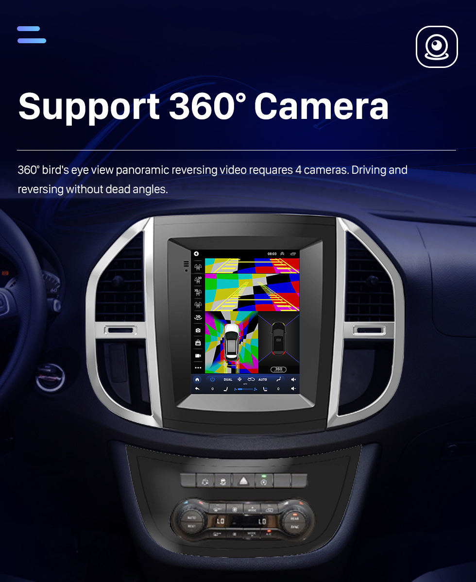 Seicane OEM Android 10.0 para Mercedes Benz Vito W447 2014 2015 2016-2022 Radio con pantalla táctil HD de 9.7 pulgadas Sistema de navegación GPS Soporte Carplay TPMS DVR OBD II Cámara trasera AUX Control del volante Seicane OEM Android 10.0 para Mercedes Benz Vito W447 2014 2015 2016-2022 Radio con pantalla táctil HD de 9.7 pulgadas Sistema de navegación GPS Soporte Carplay TPMS DVR OBD II Cámara trasera AUX Control del volante