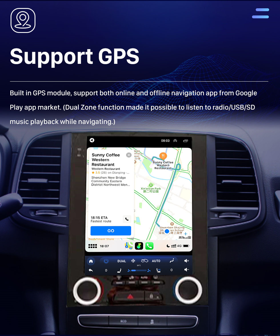 Seicane 2017-2018 Renault Koleos IOW EDA BAS DE GAMME Android 11.0 Radio de navigation GPS 9,7 pouces Bluetooth HD Écran tactile WIFI Prise en charge USB Carplay TV numérique DVR DSP Seicane 2017-2018 Renault Koleos IOW EDA BAS DE GAMME Android 11.0 Radio de navigation GPS 9,7 pouces Bluetooth HD Écran tactile WIFI Prise en charge USB Carplay TV numérique DVR DSP