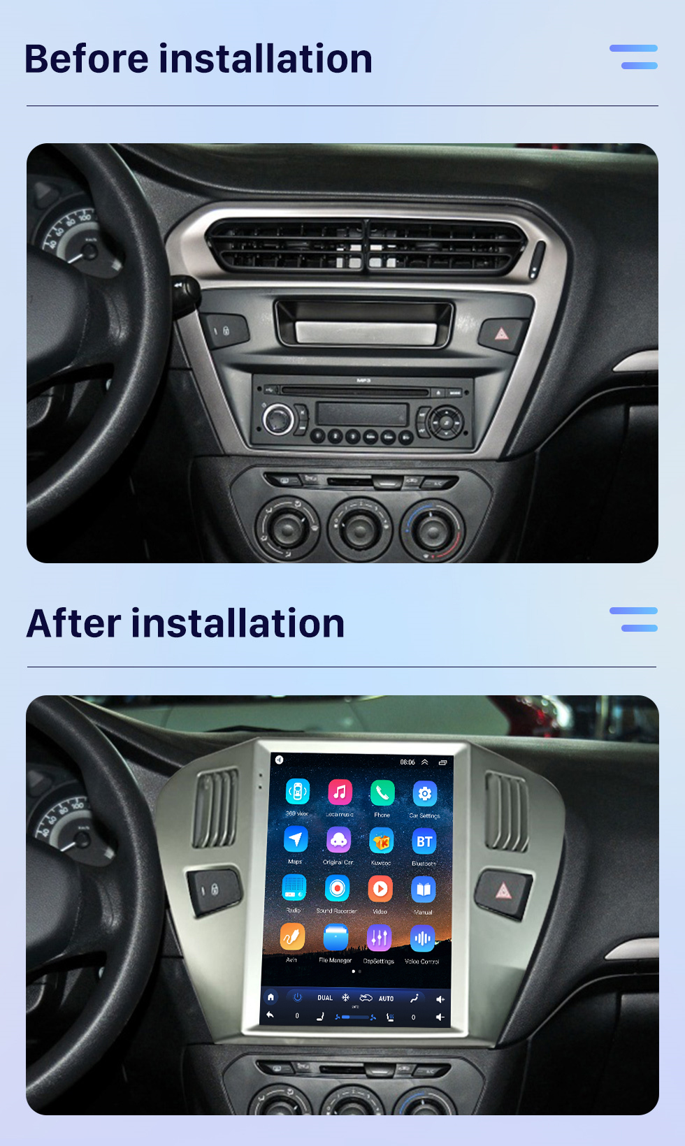 Seicane 9,7 polegadas android 10.0 hd touchscreen para 2014 peugeot citroen elysee 301 rádio do carro bluetooth carplay sistema estéreo suporte câmera ahd Seicane 9,7 polegadas android 10.0 hd touchscreen para 2014 peugeot citroen elysee 301 rádio do carro bluetooth carplay sistema estéreo suporte câmera ahd