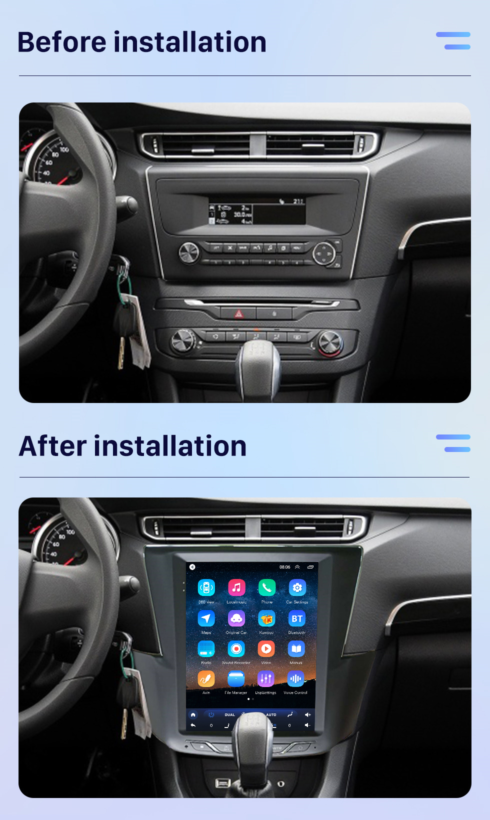 Seicane HD Touchscreen for 2014-2017 PEUGEOT 408 Radio Android 10.0 9.7 inch GPS Navigation System with Bluetooth USB support Digital TV Carplay Seicane HD Touchscreen for 2014-2017 PEUGEOT 408 Radio Android 10.0 9.7 inch GPS Navigation System with Bluetooth USB support Digital TV Carplay