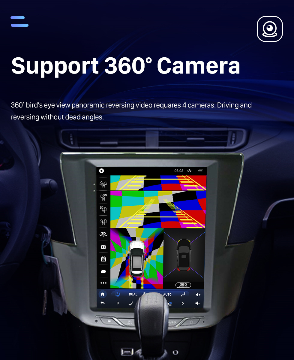 Seicane Pantalla táctil HD para 2014-2017 PEUGEOT 408 Radio Android 10.0 Sistema de navegación GPS de 9.7 pulgadas con Bluetooth Soporte USB TV digital Carplay