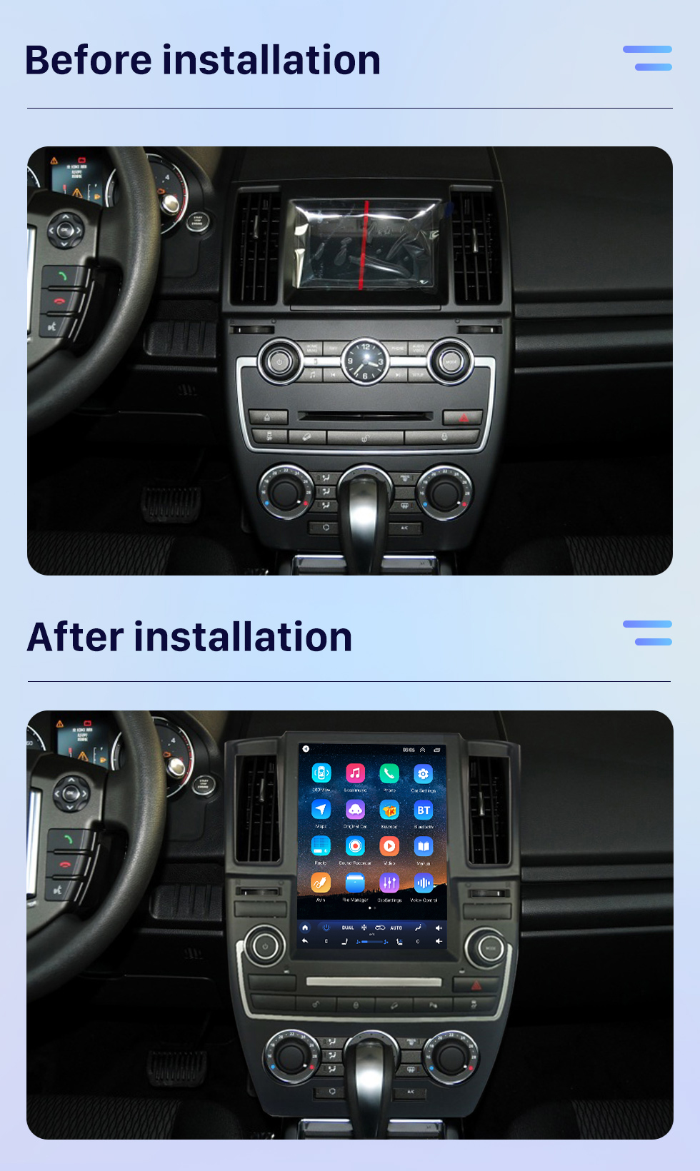 Seicane OEM 9.7 pulgadas Android 10.0 para 2007-2011 Land Rover DISCOVERY 2 Radio de navegación GPS con pantalla táctil Bluetooth WIFI compatible con TPMS Carplay DAB +