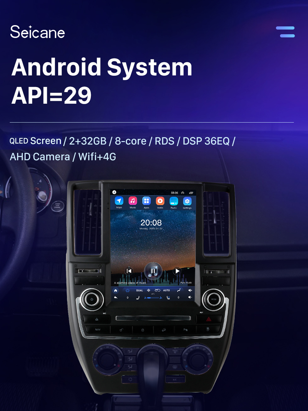 Seicane OEM 9.7 inch Android 10.0 for 2007-2011 Land Rover DISCOVERY 2 GPS Navigation Radio with Touchscreen Bluetooth WIFI support TPMS Carplay DAB+ Seicane OEM 9.7 inch Android 10.0 for 2007-2011 Land Rover DISCOVERY 2 GPS Navigation Radio with Touchscreen Bluetooth WIFI support TPMS Carplay DAB+