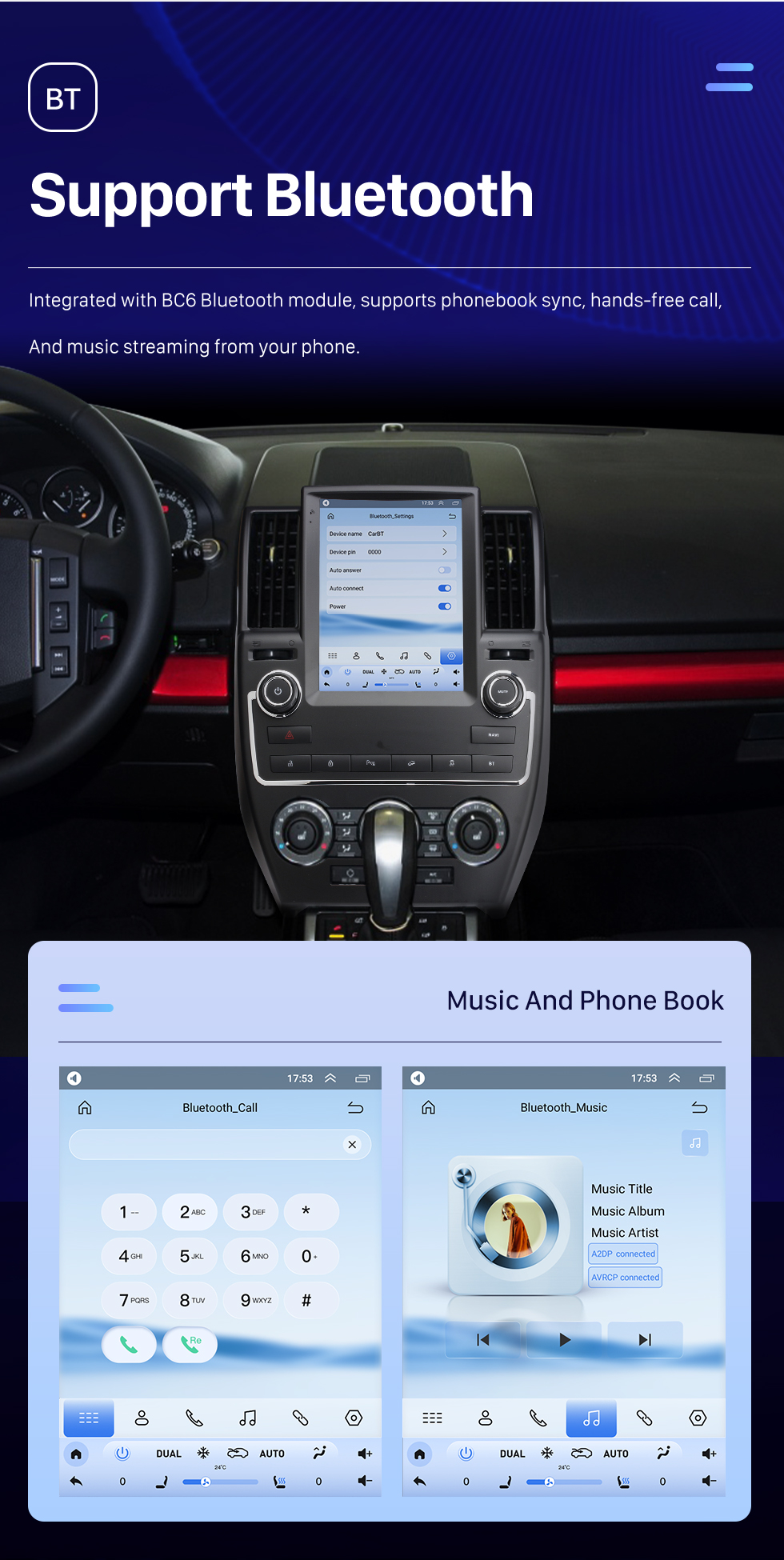 Seicane Android 10.0 9,7 дюйма для 2007-2011 Land Rover DISCOVERY 2 Radio с сенсорным экраном HD Система GPS-навигации Поддержка Bluetooth Carplay TPMS