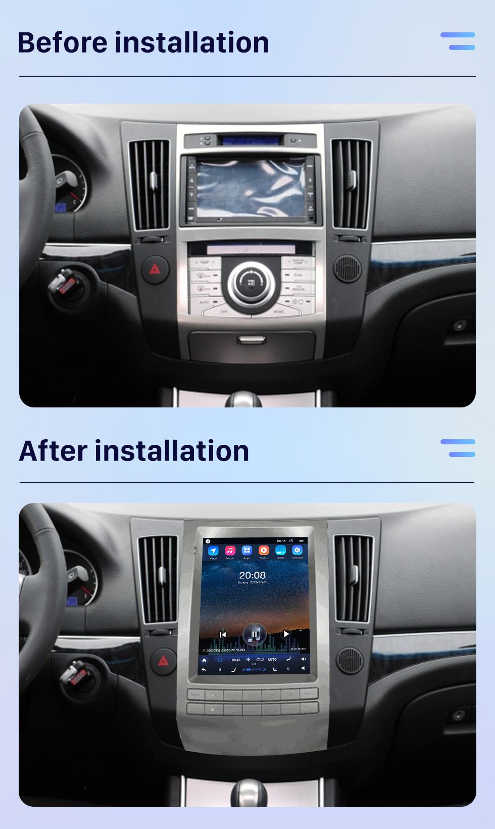 Seicane Android 10.0 9,7 pouces pour HYUNDAI VERACRUZ LOW END Radio avec système de navigation GPS à écran tactile HD Prise en charge Bluetooth Carplay TPMS Seicane Android 10.0 9,7 pouces pour HYUNDAI VERACRUZ LOW END Radio avec système de navigation GPS à écran tactile HD Prise en charge Bluetooth Carplay TPMS