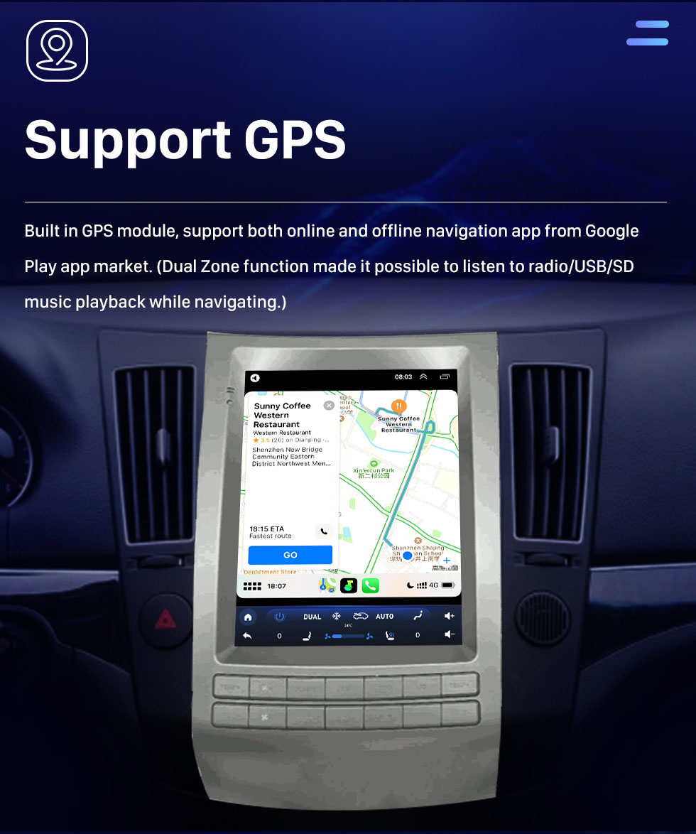 Seicane Android 10,0 9,7 pulgadas para HYUNDAI VERACRUZ Radio de gama baja con pantalla táctil HD sistema de navegación GPS Bluetooth compatible con Carplay TPMS