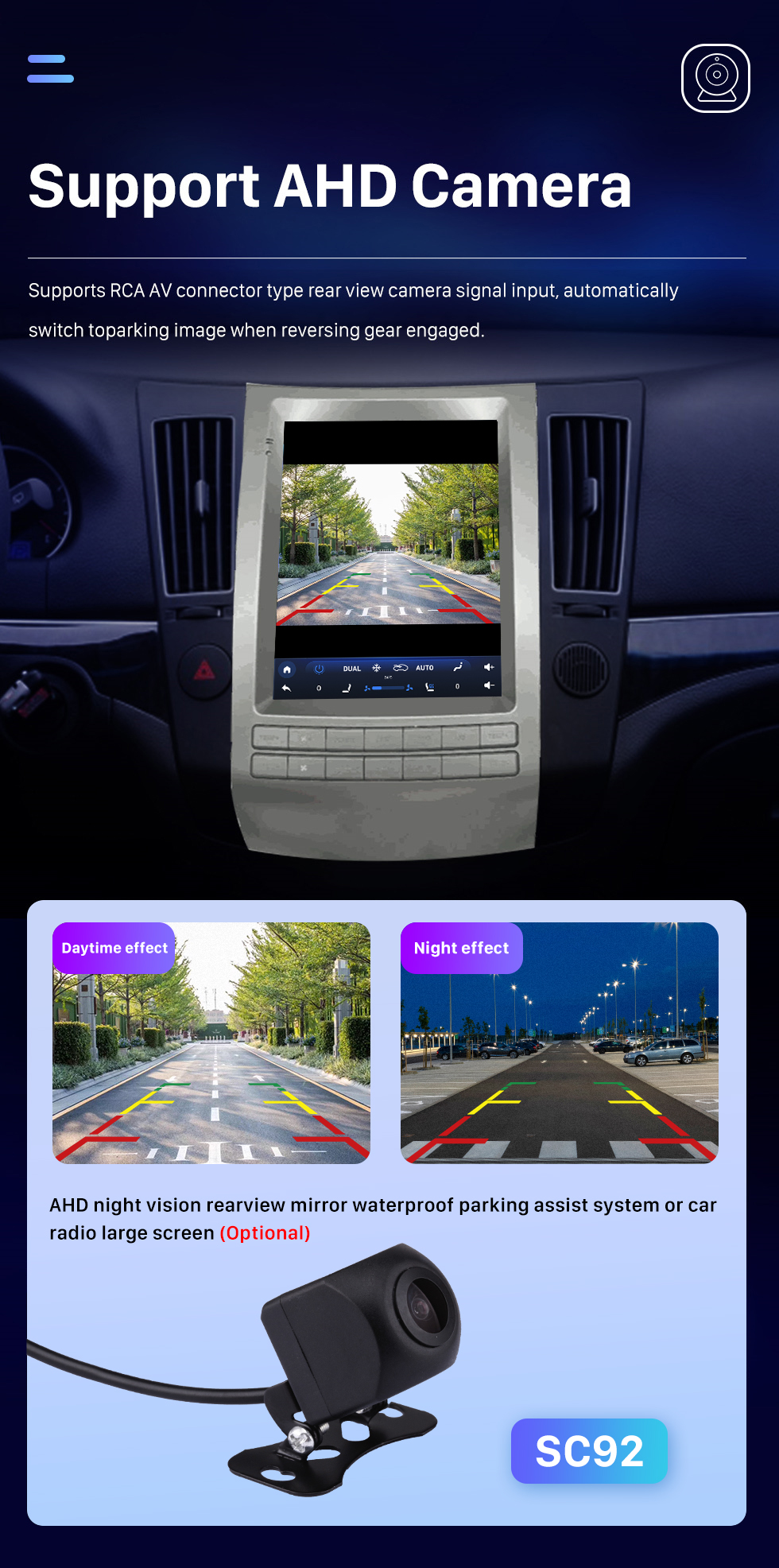 Seicane Android 10.0 9,7 pouces pour HYUNDAI VERACRUZ LOW END Radio avec système de navigation GPS à écran tactile HD Prise en charge Bluetooth Carplay TPMS