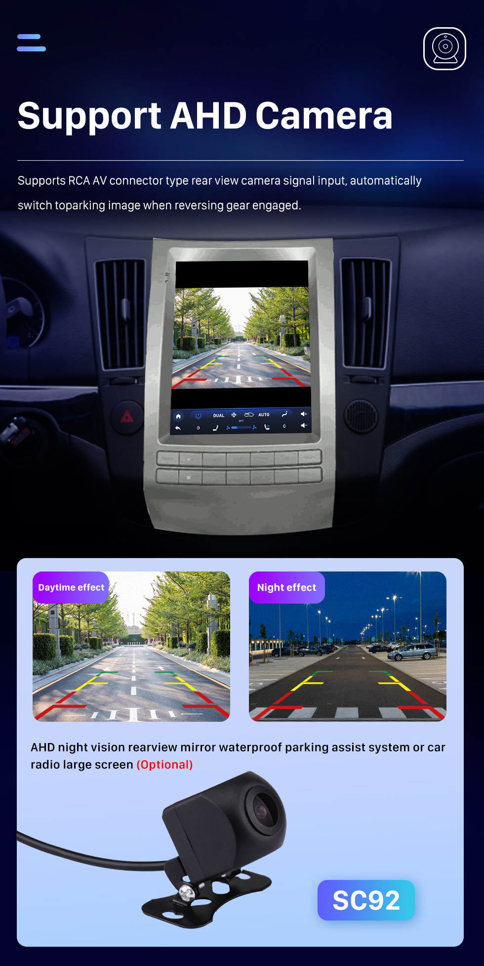 Seicane 9.7 Inch HD Touchscreen for HYUNDAI VERACRUZ HIGH END Stereo Car Radio Bluetooth Carplay Stereo System Support AHD Camera