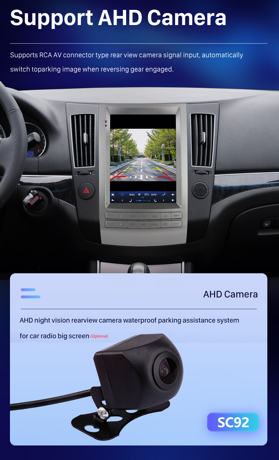 Seicane Écran tactile HD 9.7 pouces pour HYUNDAI VERACRUZ haut de gamme autoradio stéréo Bluetooth Carplay système stéréo prise en charge caméra AHD