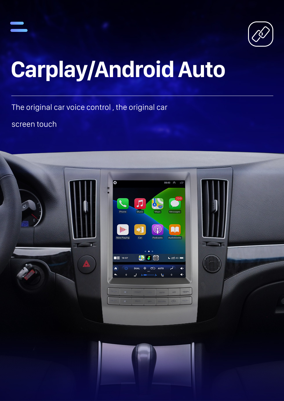Seicane Écran tactile HD 9.7 pouces pour HYUNDAI VERACRUZ haut de gamme autoradio stéréo Bluetooth Carplay système stéréo prise en charge caméra AHD