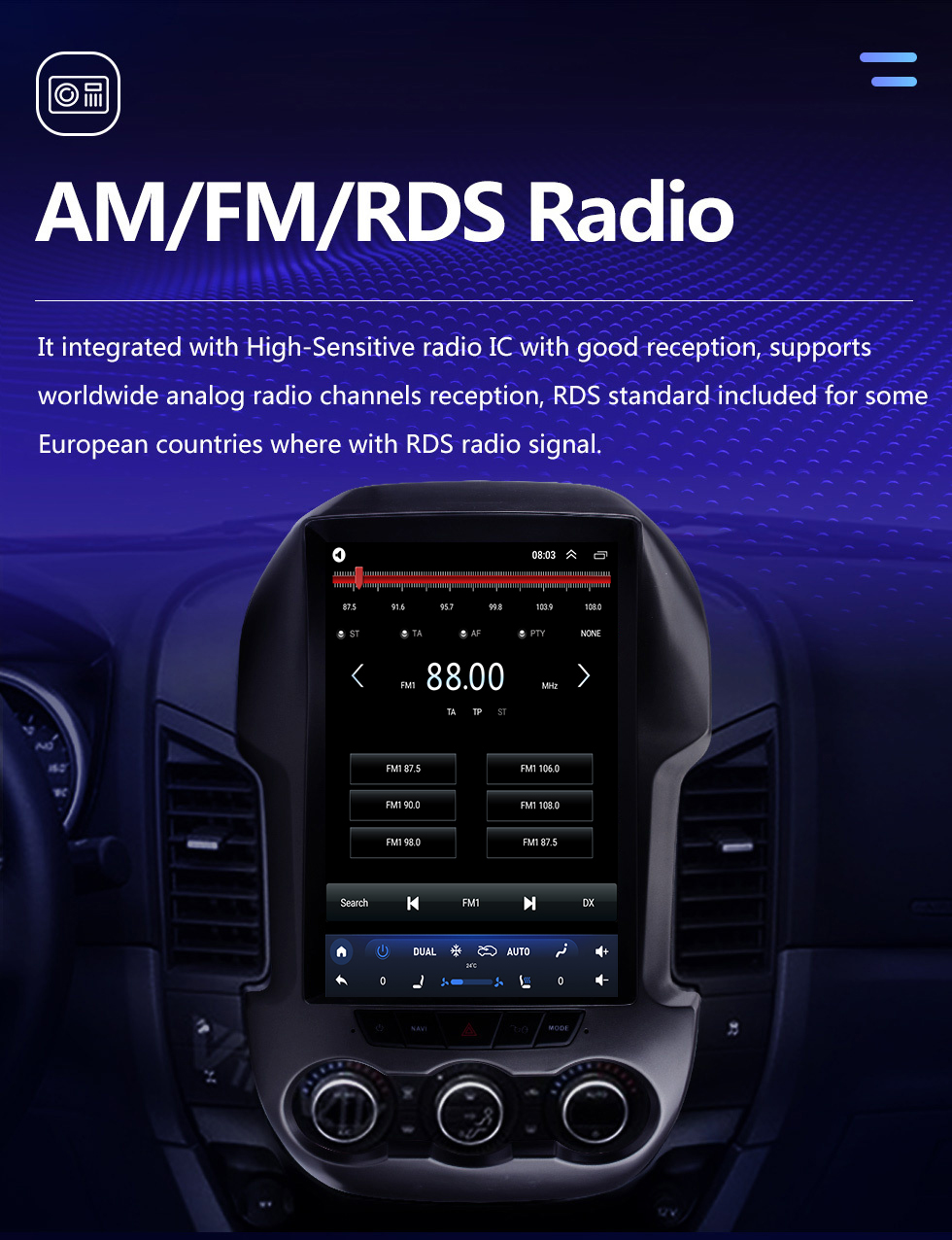Seicane 12,1-дюймовый сенсорный HD-экран для 2011-2016 Ford Ranger F250 Радио Автомобильная стереосистема с поддержкой автомобильного радио Bluetooth 360 ° Камера