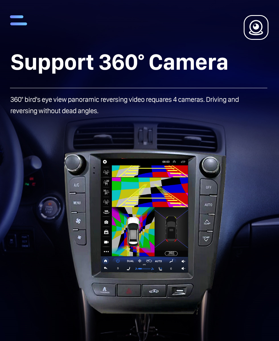 Seicane Android 10.0 9.7 polegadas para 2006-2012 LEXUS IS LOW END Rádio com HD Touchscreen GPS Sistema de Navegação Suporte Bluetooth Carplay TPMS