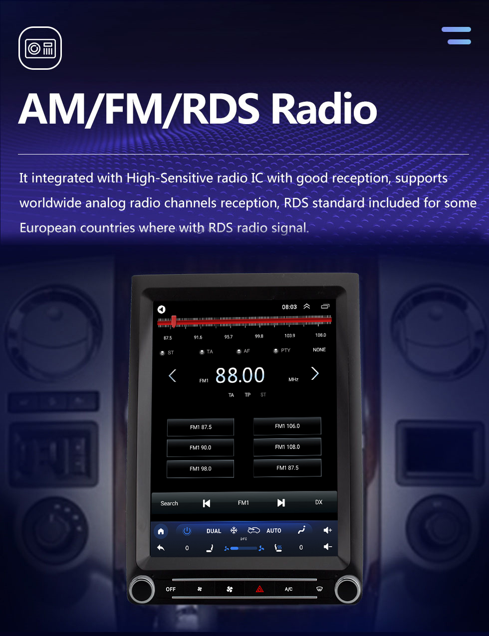 Seicane 12,1-дюймовый сенсорный экран Carplay HD для Ford Mustang Expedition F350 2012-2016 гг. Стерео Android-радио Автомобильная GPS-навигация Поддержка автомобильной аудиосистемы Камера 360° Seicane 12,1-дюймовый сенсорный экран Carplay HD для Ford Mustang Expedition F350 2012-2016 гг. Стерео Android-радио Автомобильная GPS-навигация Поддержка автомобильной аудиосистемы Камера 360°