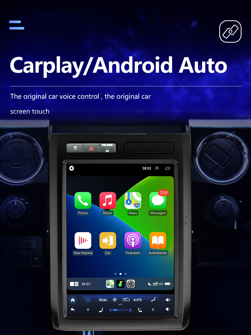 Seicane 12,1-дюймовая автомобильная стереосистема Android для Ford Mustang F150 2008–2012 гг. Встроенная поддержка Carplay DSP Bluetooth FM / AM-радио Внешняя автомобильная камера Управление рулевым колесом