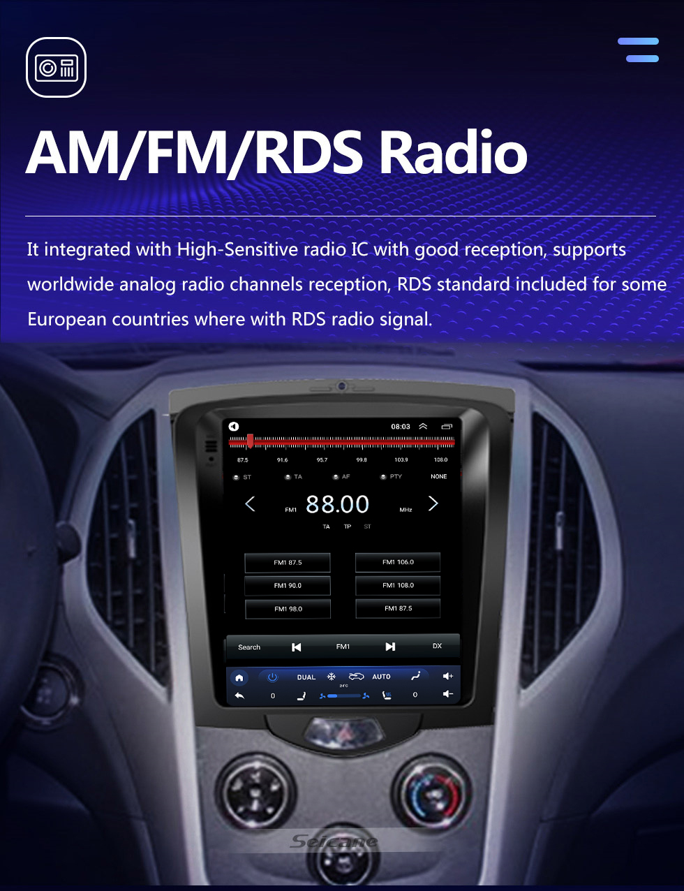 Seicane Für 2014-2015 BYD F3 Radio 9,7 Zoll Android 10.0 GPS-Navigation mit HD Touchscreen Bluetooth-Unterstützung Carplay Rückfahrkamera
