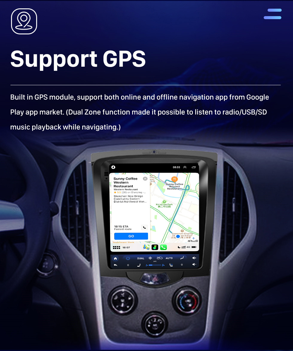 Seicane Для 2014-2015 BYD F3 Радио 9,7-дюймовый Android 10.0 GPS-навигация с HD-сенсорным экраном Поддержка Bluetooth Carplay Задняя камера