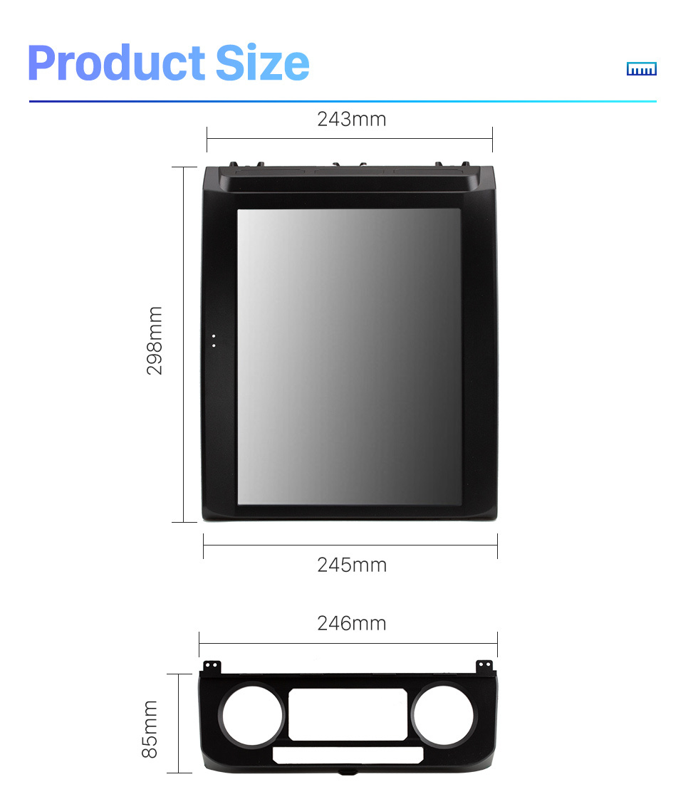 Seicane Tela sensível ao toque HD Android 10.0 de 12,1 polegadas para Ford Mustang F150 2015-2020 Rádio do carro estéreo Bluetooth Carplay Sistema estéreo Suporte Câmera AHD