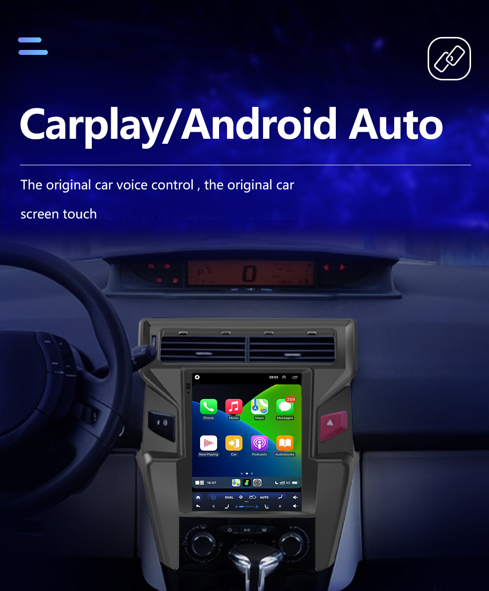 Seicane Радиоприемник OEM Android 10.0 для Citroen Quatre 2012-2016 гг. (Низкий) Bluetooth Wi-Fi с 9,7-дюймовым сенсорным экраном HD GPS-навигация Поддержка AUX USB Carplay DVR OBD2 Seicane Радиоприемник OEM Android 10.0 для Citroen Quatre 2012-2016 гг. (Низкий) Bluetooth Wi-Fi с 9,7-дюймовым сенсорным экраном HD GPS-навигация Поддержка AUX USB Carplay DVR OBD2