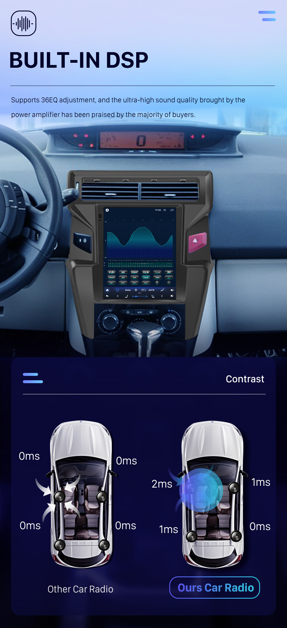 Seicane Радиоприемник OEM Android 10.0 для Citroen Quatre 2012-2016 гг. (Низкий) Bluetooth Wi-Fi с 9,7-дюймовым сенсорным экраном HD GPS-навигация Поддержка AUX USB Carplay DVR OBD2 Seicane Радиоприемник OEM Android 10.0 для Citroen Quatre 2012-2016 гг. (Низкий) Bluetooth Wi-Fi с 9,7-дюймовым сенсорным экраном HD GPS-навигация Поддержка AUX USB Carplay DVR OBD2