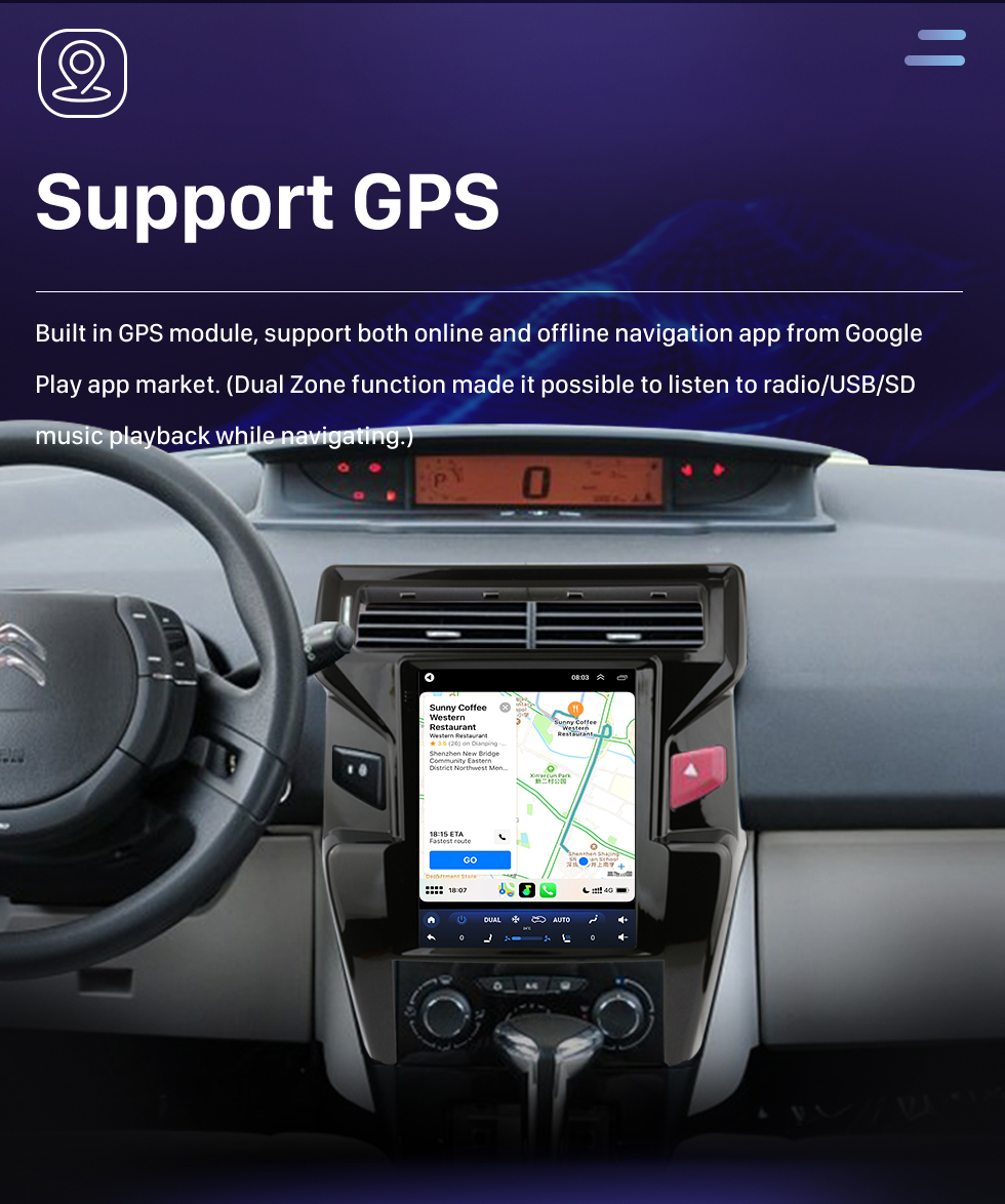 Seicane Für 2012-2016 Citroen Quatre (High) Radio Android 10.0 9,7 Zoll HD Touchscreen Bluetooth mit GPS-Navigationssystem Carplay-Unterstützung 1080P AHD-Kamera DVR OBD2 Seicane Für 2012-2016 Citroen Quatre (High) Radio Android 10.0 9,7 Zoll HD Touchscreen Bluetooth mit GPS-Navigationssystem Carplay-Unterstützung 1080P AHD-Kamera DVR OBD2