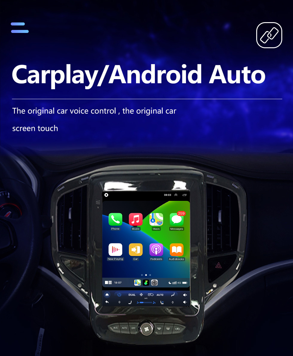 Seicane Para 2017-2018 Zhonghua V3 Rádio 9,7 polegadas Android 10.0 Navegação GPS com HD Touchscreen Suporte Bluetooth Carplay Câmera Traseira