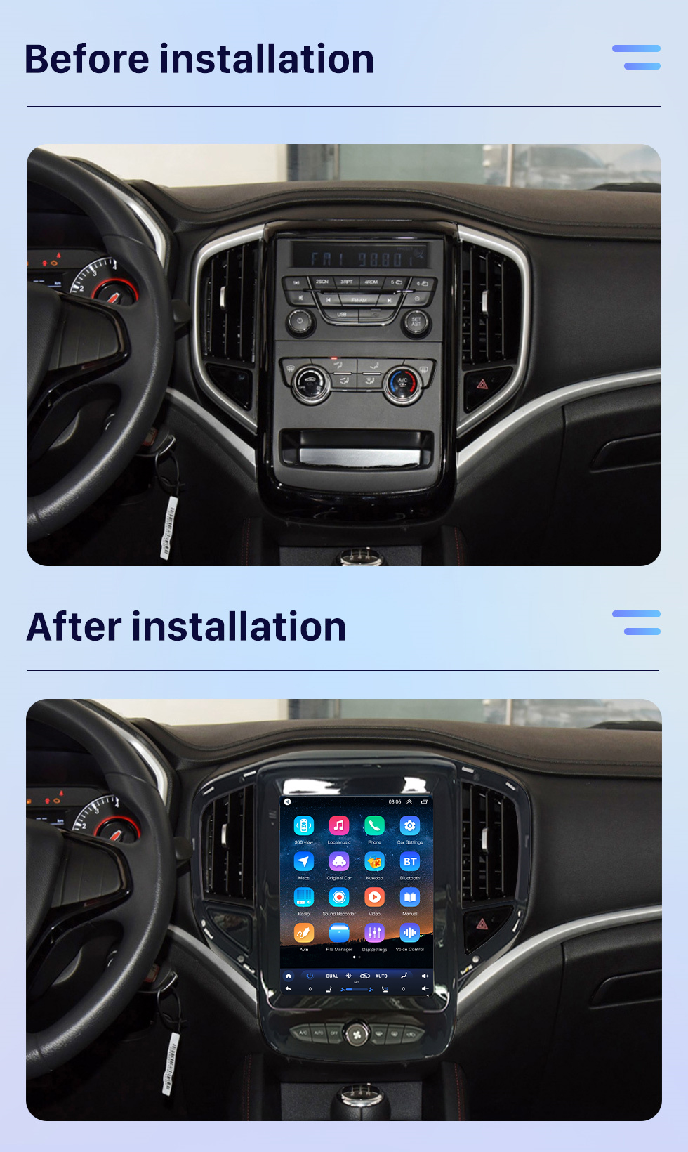Seicane Para 2017-2018 Zhonghua V3 Rádio 9,7 polegadas Android 10.0 Navegação GPS com HD Touchscreen Suporte Bluetooth Carplay Câmera Traseira Seicane Para 2017-2018 Zhonghua V3 Rádio 9,7 polegadas Android 10.0 Navegação GPS com HD Touchscreen Suporte Bluetooth Carplay Câmera Traseira