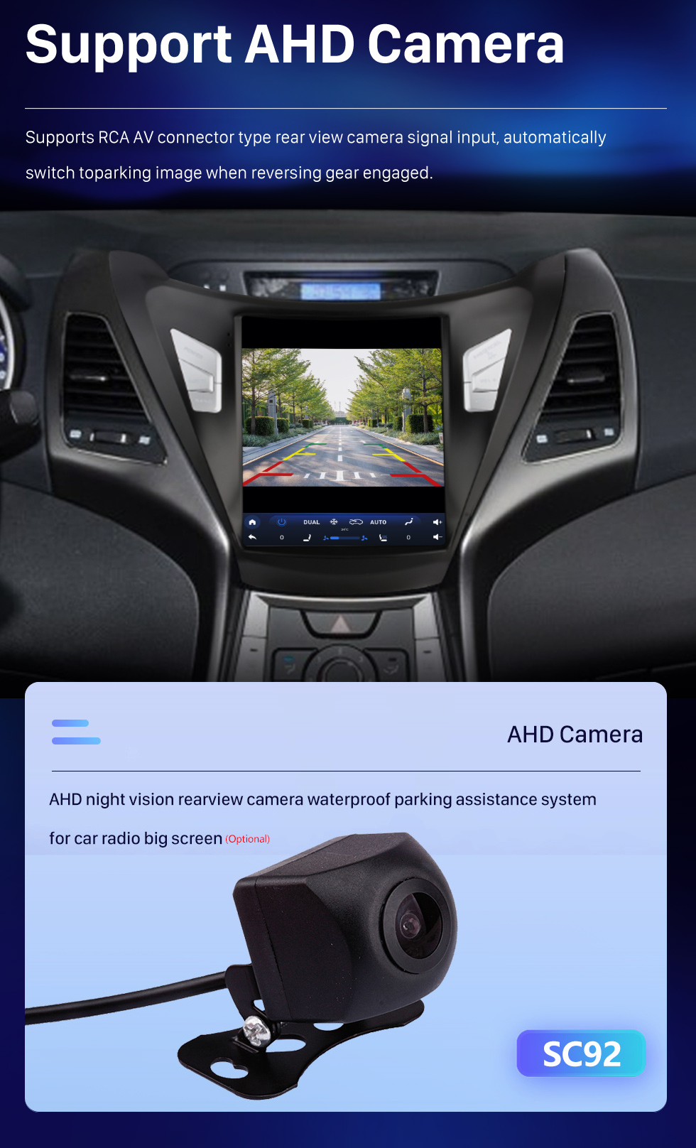 Seicane Para 2011-2013 Hyundai Avante Elantra LHD 9.7 pulgadas Android 10.0 HD Pantalla táctil Estéreo Bluetooth Navegación GPS Radio con Wifi AUX USB Soporte de control del volante DVR Cámara retrovisora OBD