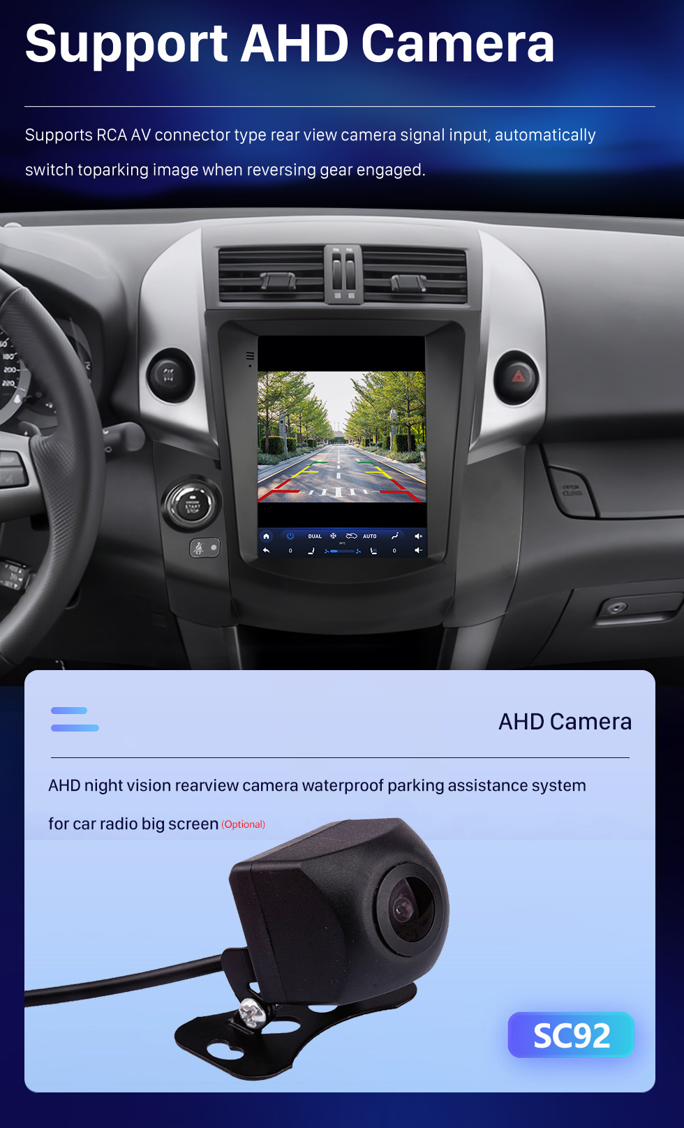 Seicane Android 10.0 Écran tactile HD de 9,7 pouces pour Toyota RAV4 2008 2009 2010 2011 Radio de navigation GPS Prise en charge Bluetooth AUX WIFI 4G Carplay OBD2 SWC DVR Caméra de recul TV numérique