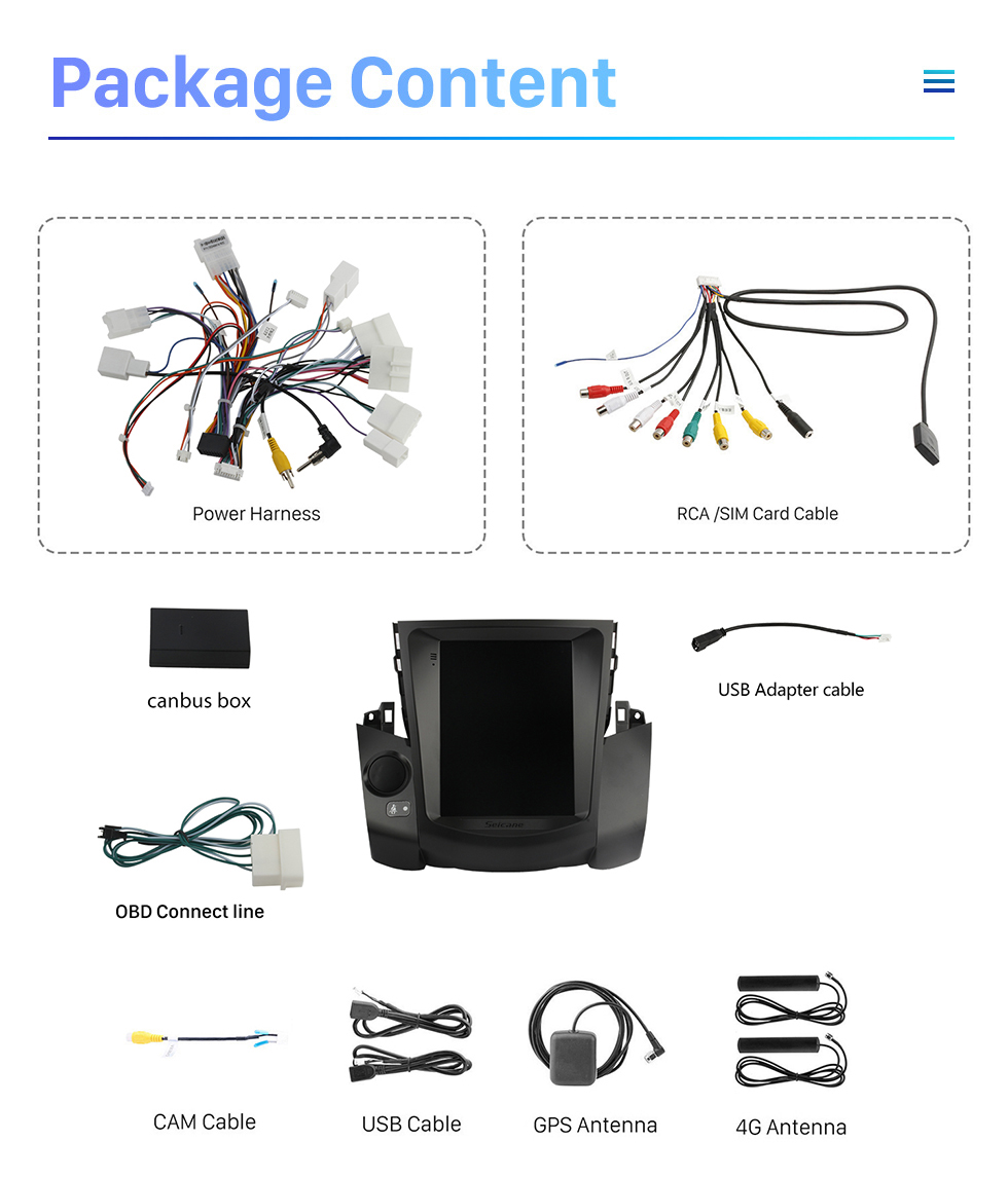 Seicane Android 10.0 9.7 polegadas hd touchscreen para toyota rav4 2008 2009 2010 2011 navegação gps rádio bluetooth aux wifi suporte 4g carplay obd2 swc dvr tv digital câmera de backup