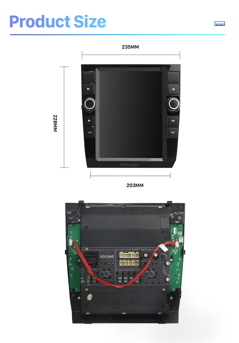 Seicane For 2002-2008 Audi A4 Upgraded Android 10 Radio Stereo with 9.7 Inch Touchscreen Built-in Carplay DSP support 3D Navigation Steering Wheel Control 360° Camera