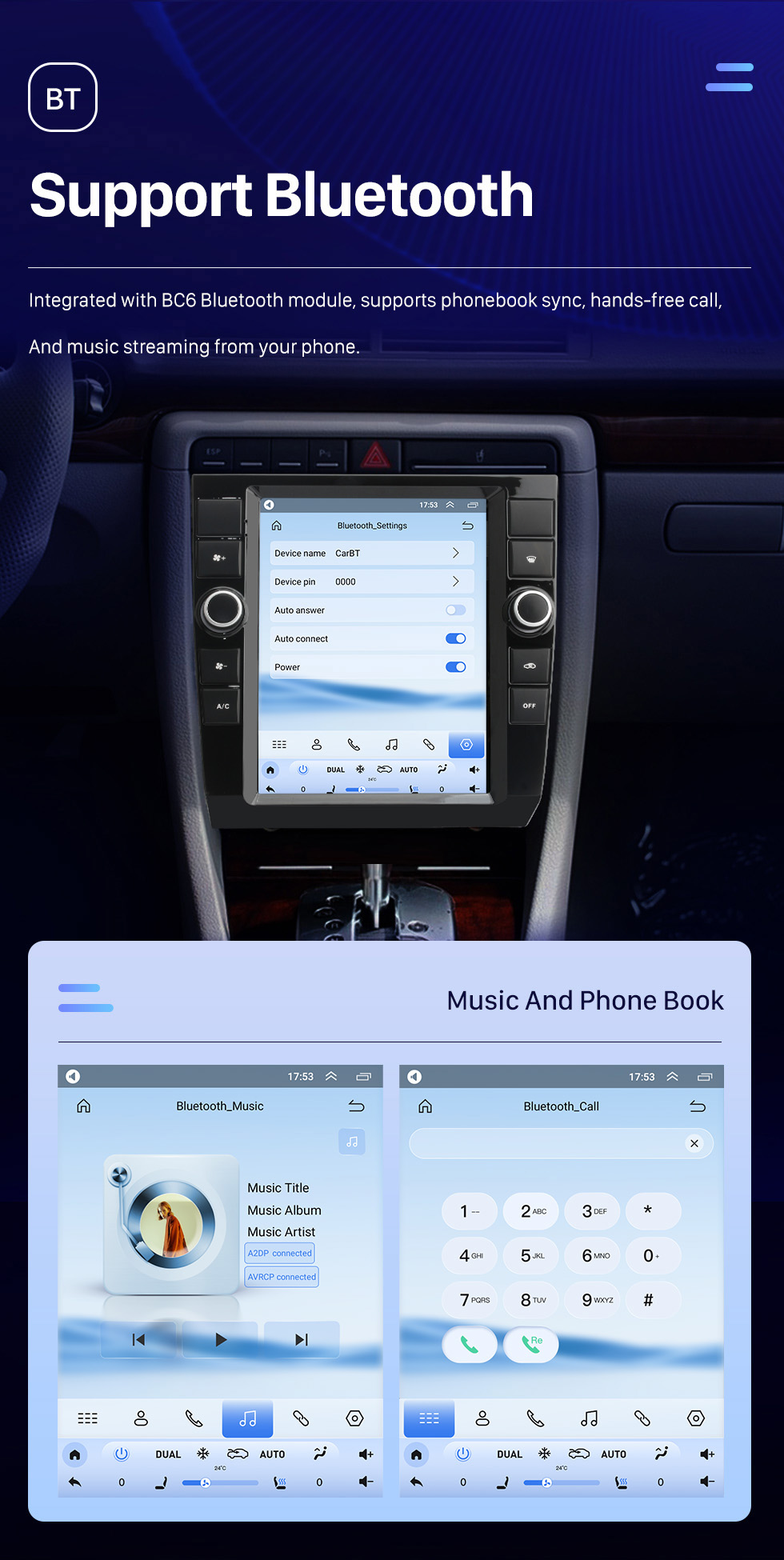 Seicane Para 2002-2008 Audi A4 atualizado Android 10 Rádio estéreo com tela sensível ao toque de 9,7 polegadas Carplay integrado Suporte DSP Navegação 3D Controle de volante Câmera 360 ° Seicane Para 2002-2008 Audi A4 atualizado Android 10 Rádio estéreo com tela sensível ao toque de 9,7 polegadas Carplay integrado Suporte DSP Navegação 3D Controle de volante Câmera 360 °
