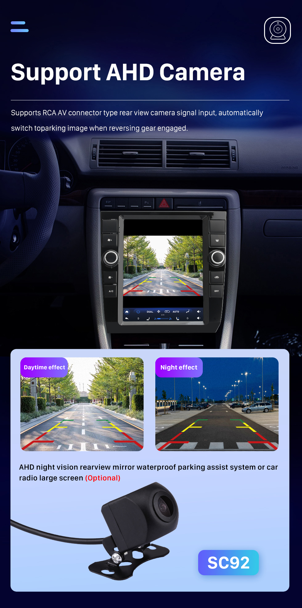 Seicane Para 2002-2008 Audi A4 Radio estéreo con Android 10 actualizado con pantalla táctil de 9.7 pulgadas Soporte Carplay DSP incorporado Navegación 3D Control del volante Cámara de 360 °