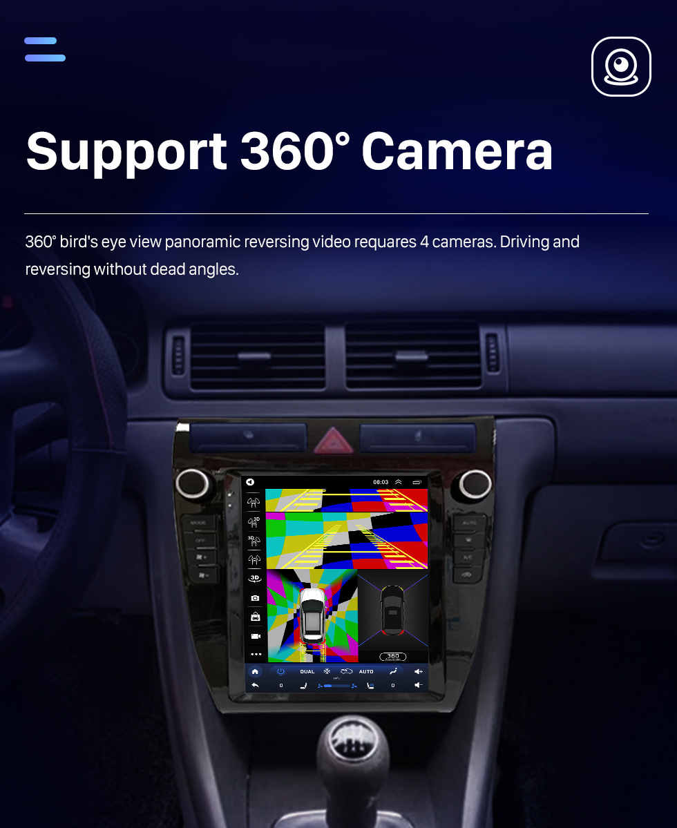 Seicane Сенсорный экран HD для AUDI A6 2004 года Радио Android 10.0 9,7-дюймовая система GPS-навигации с Bluetooth Поддержка USB Цифровое телевидение Carplay