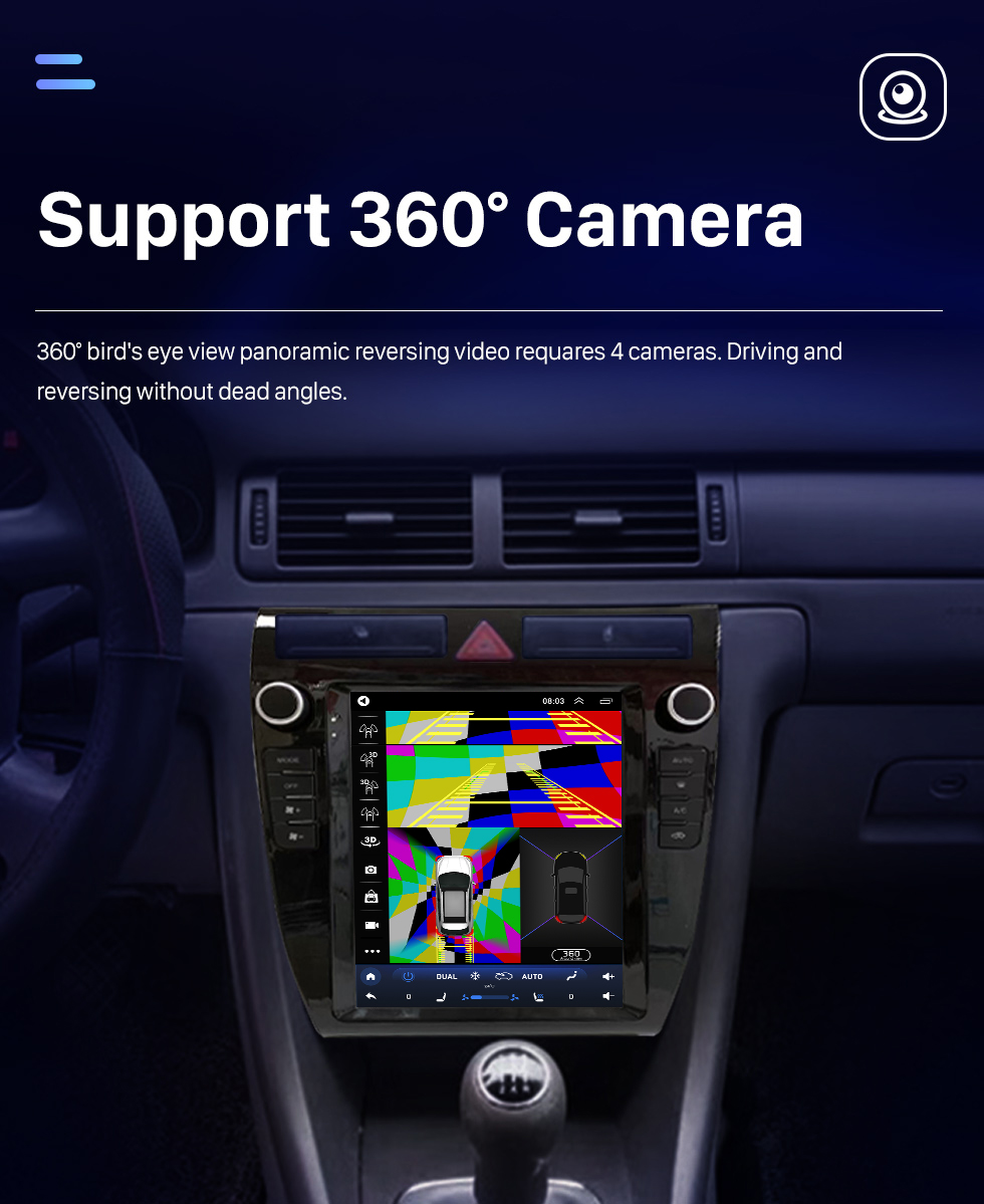 Seicane Tela sensível ao toque hd para 2004 audi a6 rádio android 10.0 sistema de navegação gps de 9,7 polegadas com suporte usb bluetooth tv digital carplay