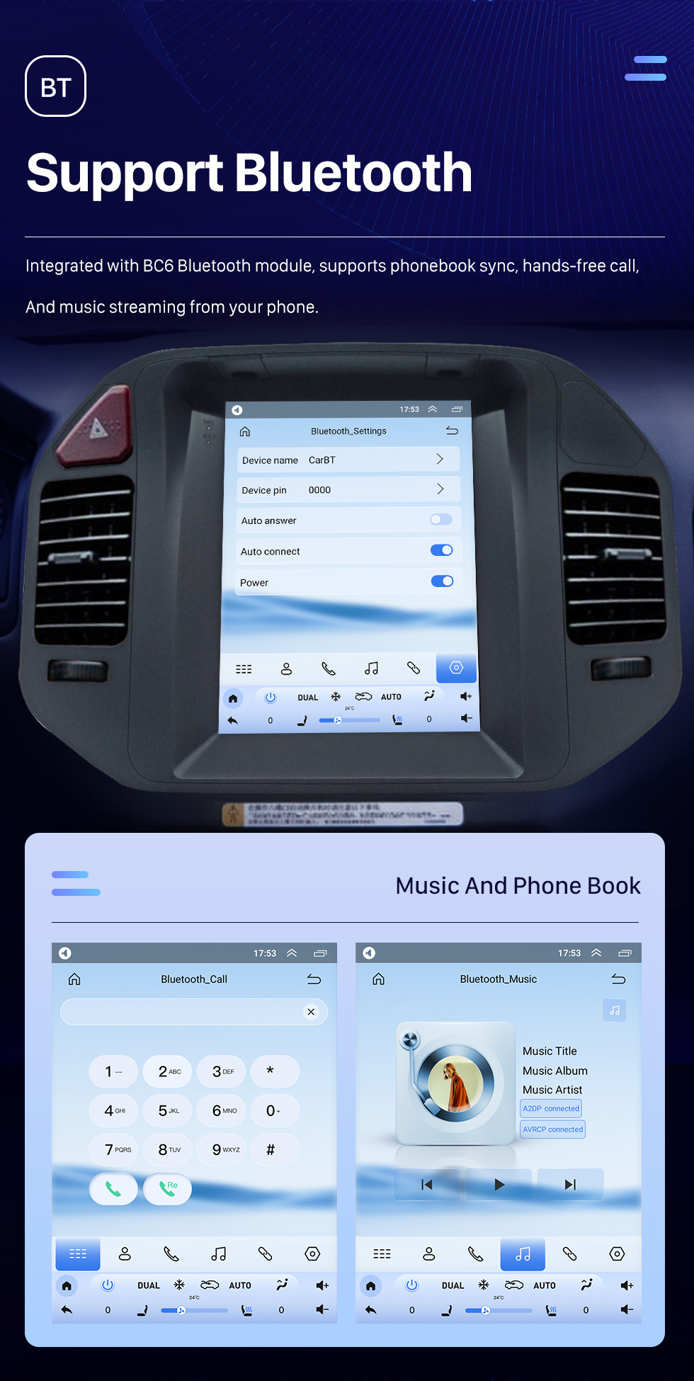 Seicane OEM Android 10.0 für 2008 Mitsubishi Pajero V73 mit 9,7-Zoll-Bluetooth-HD-Touchscreen GPS-Navigationssystem Carplay-Unterstützung 360°-Kamera DAB+ DSP OBD2 DVR