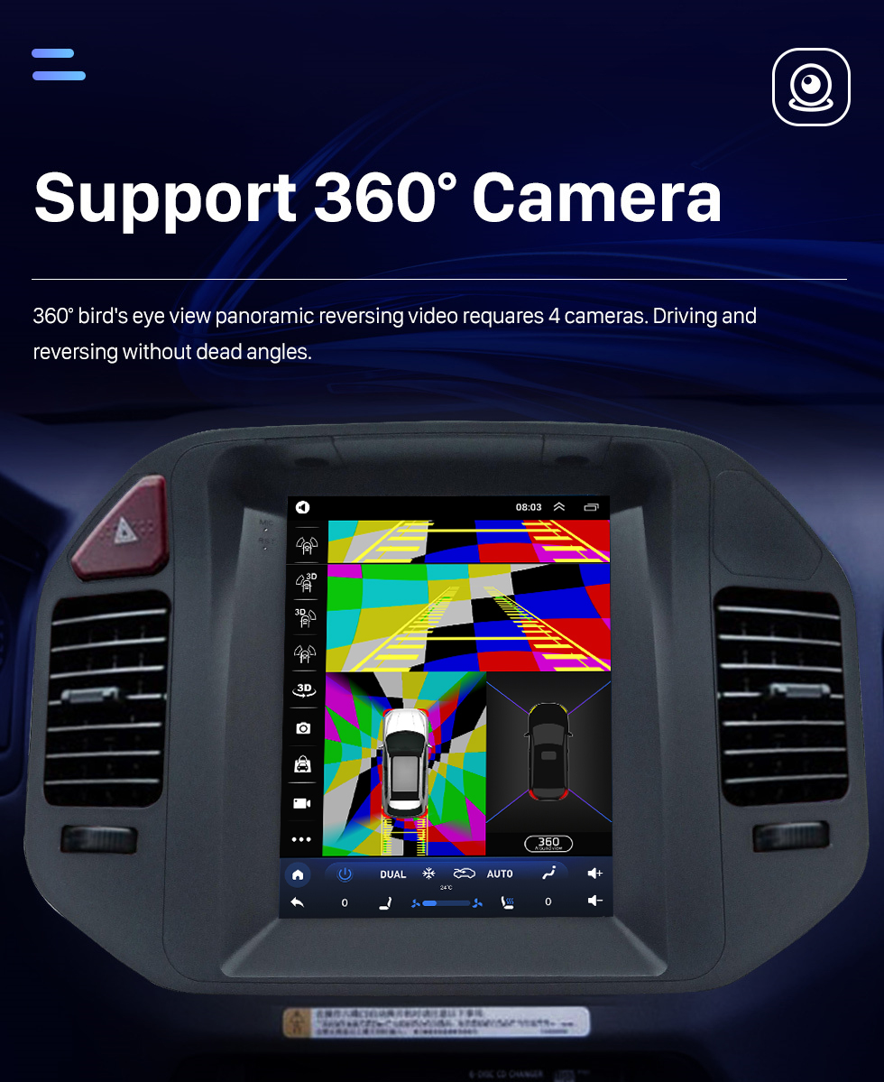Seicane OEM Android 10.0 для Mitsubish Pajero V73 2008 года с 9,7-дюймовым сенсорным экраном Bluetooth HD Система GPS-навигации Поддержка Carplay 360 ° Камера DAB + DSP OBD2 DVR Seicane OEM Android 10.0 для Mitsubish Pajero V73 2008 года с 9,7-дюймовым сенсорным экраном Bluetooth HD Система GPS-навигации Поддержка Carplay 360 ° Камера DAB + DSP OBD2 DVR