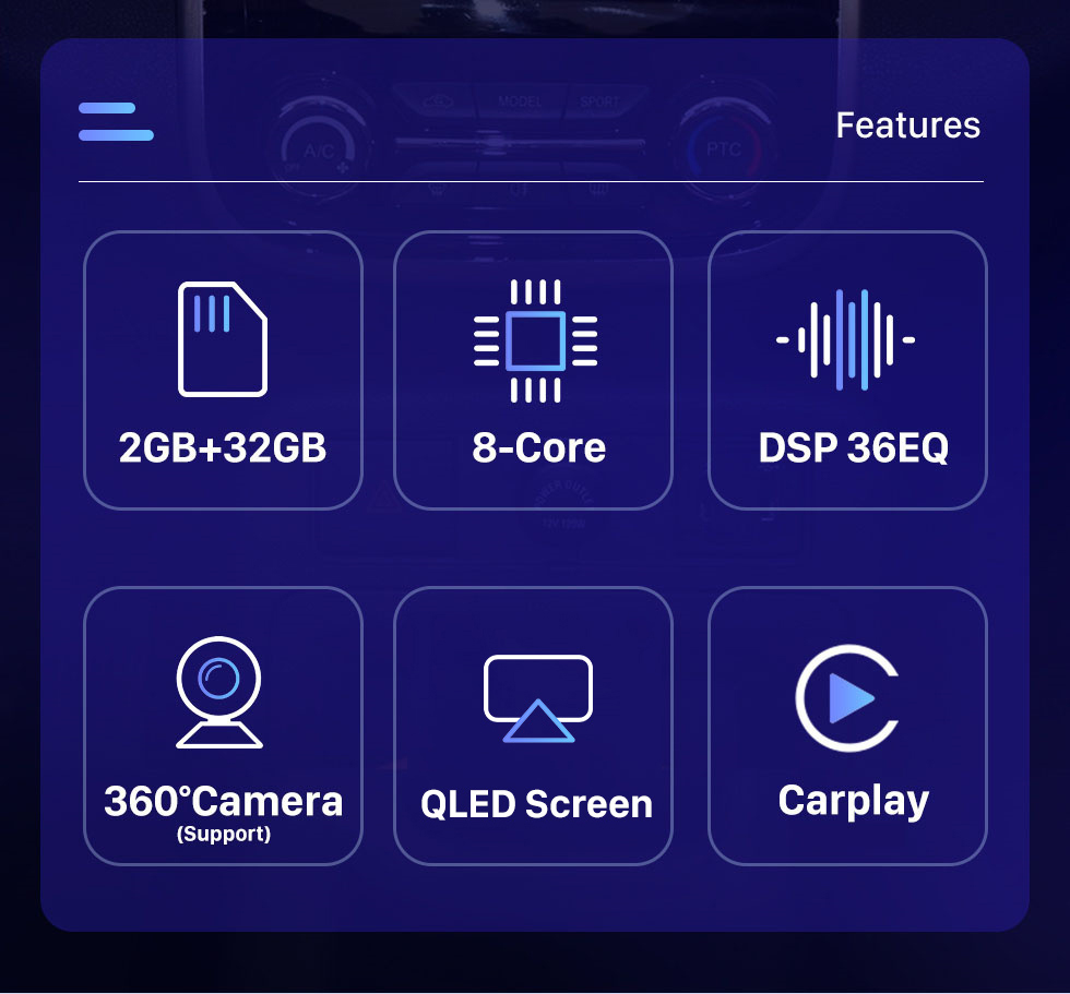 Seicane 9,7 Zoll für 2017-2021 Chery Ameisen Radio Android 10.0 GPS-Navigationssystem mit Bluetooth HD Touchscreen AUX Carplay-Unterstützung Digital TV OBD 2 DSP TPMS Rückfahrkamera