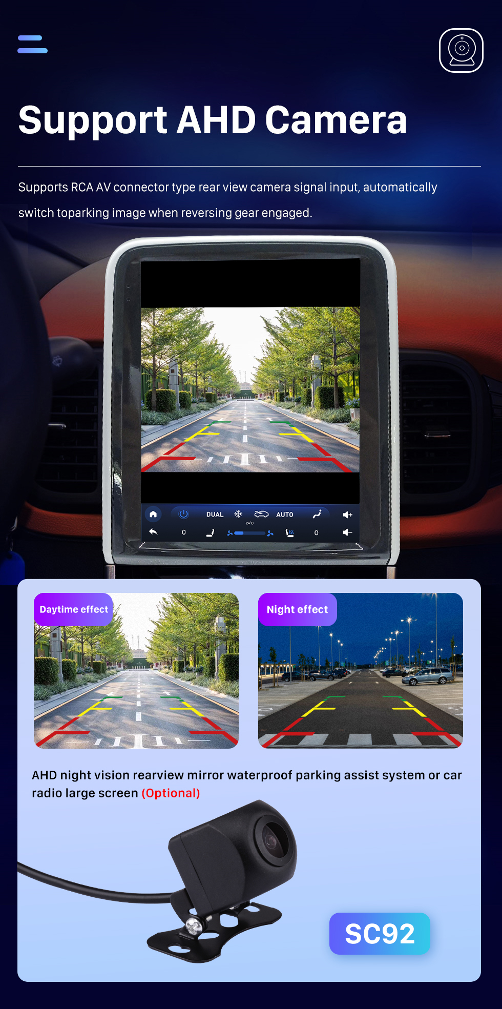 Seicane 9,7 pouces pour 2017-2021 Chery ants Radio Android 10.0 Système de navigation GPS avec écran tactile Bluetooth HD Prise en charge AUX Carplay TV numérique OBD 2 DSP TPMS Caméra de recul