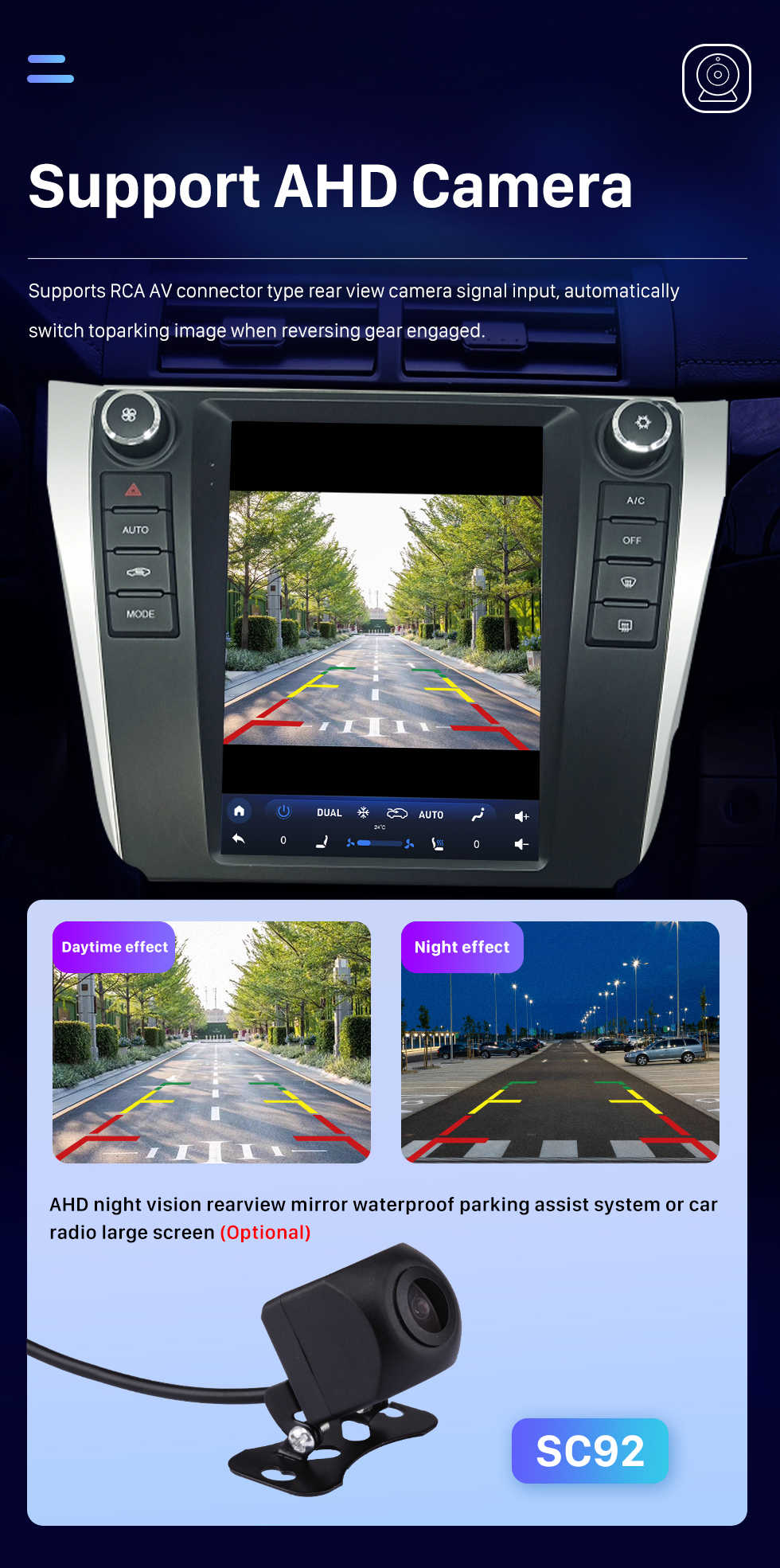 Seicane 9,7 Zoll Android 10.0 für 2012-2016 Toyota Camry GPS Autoradio mit 36EQ DSP Eingebaute Carplay Unterstützung 4G WIFI Digital TV AHD Kamera DAB+