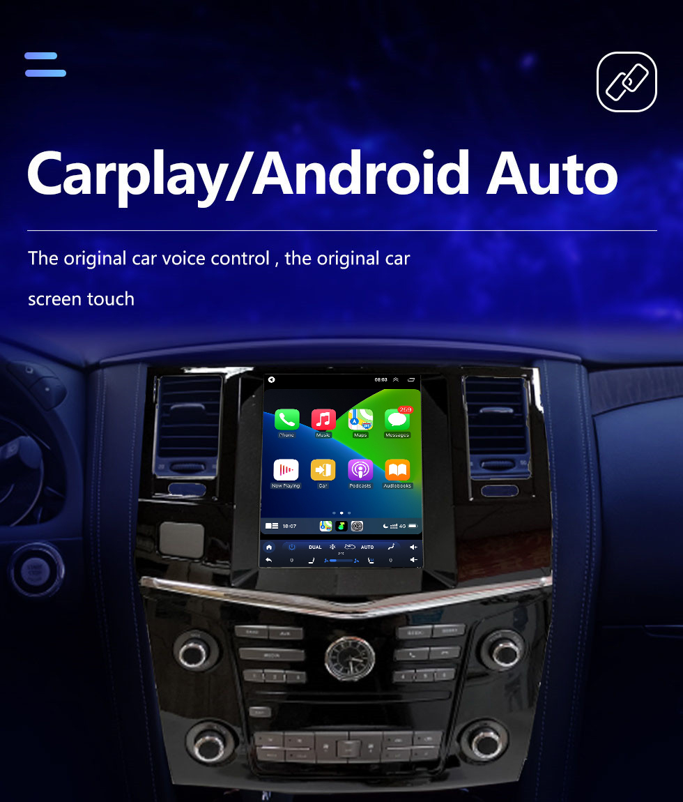 Seicane OEM Android 10.0 para 2017 Nissan patrulha rádio do carro com 9,7 polegadas HD touchscreen sistema de navegação GPS Carplay suporte AHD câmera retrovisor DAB + DSP OBD2 DVR