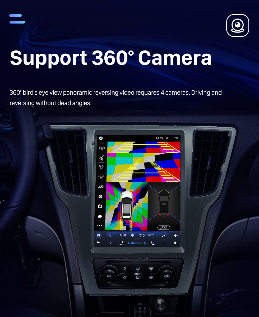 Seicane Android 10.0 Für 2014-2016 BAIC Saab D50 Radio 9,7 Zoll GPS-Navigationssystem mit Bluetooth HD Touchscreen Carplay-Unterstützung SWC DAB + Digital TV 360 ° Kamera Seicane Android 10.0 Für 2014-2016 BAIC Saab D50 Radio 9,7 Zoll GPS-Navigationssystem mit Bluetooth HD Touchscreen Carplay-Unterstützung SWC DAB + Digital TV 360 ° Kamera