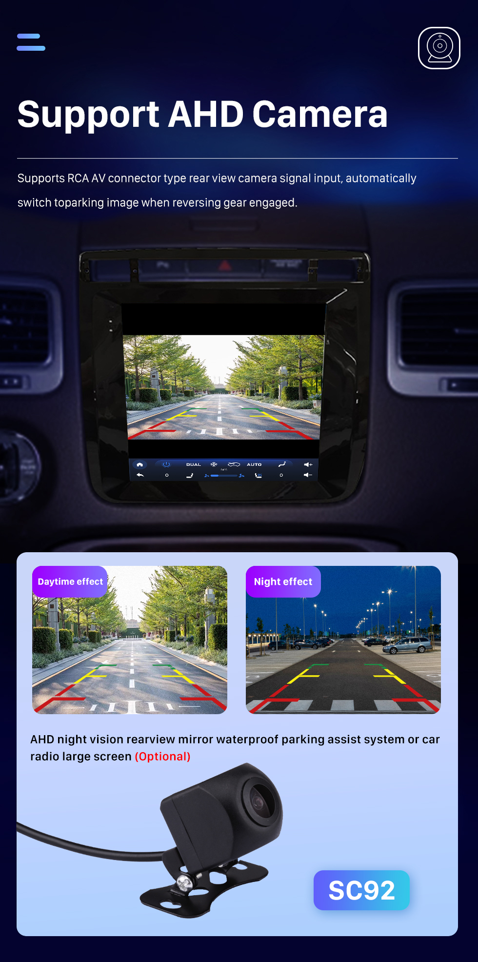 Seicane OEM 9,7 pouces Android 10.0 Radio pour 2010-2017 Volkswagen NOUVEAU Touareg Bluetooth WIFI HD Écran tactile Prise en charge de la navigation GPS Carplay Caméra arrière DAB + OBD2