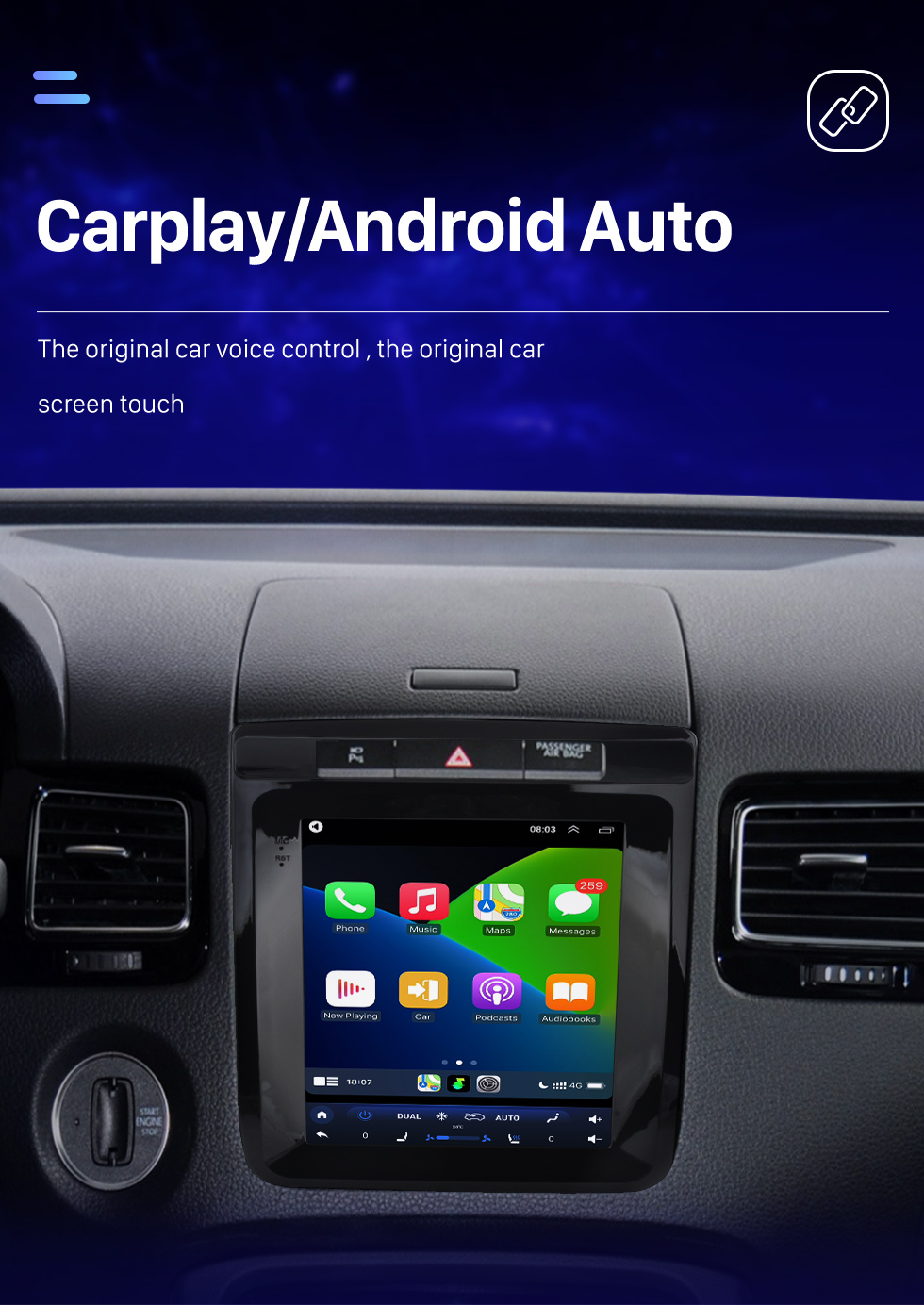 Seicane OEM 9.7 pulgadas Android 10.0 Radio para 2010-2017 Volkswagen NUEVO Touareg Bluetooth WIFI HD Pantalla táctil Soporte de navegación GPS Carplay Cámara trasera DAB + OBD2