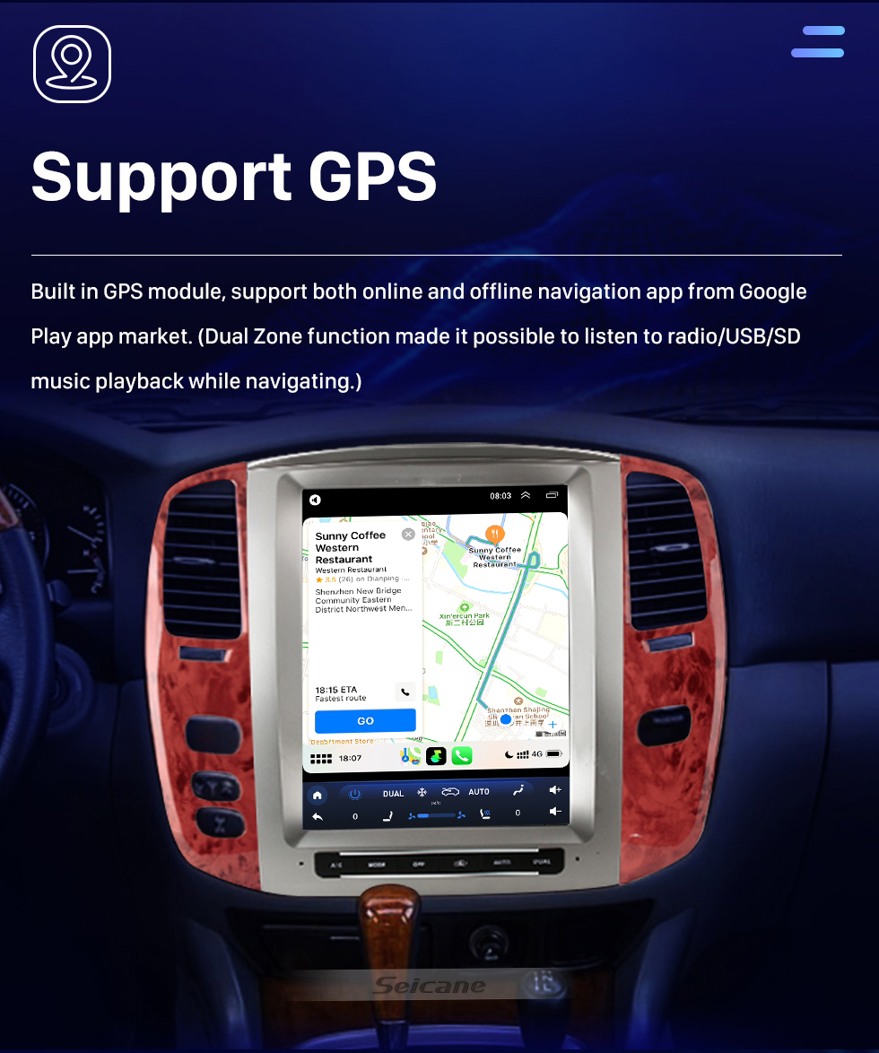 Seicane OEM 12,1-дюймовый Android 10.0 Радио для TOYOTA LAND CRUISER 100 2002-2007 LEXUS LX470 2003-2007 Bluetooth HD Сенсорный экран Поддержка GPS-навигации Carplay Задняя камера TPMS Seicane OEM 12,1-дюймовый Android 10.0 Радио для TOYOTA LAND CRUISER 100 2002-2007 LEXUS LX470 2003-2007 Bluetooth HD Сенсорный экран Поддержка GPS-навигации Carplay Задняя камера TPMS