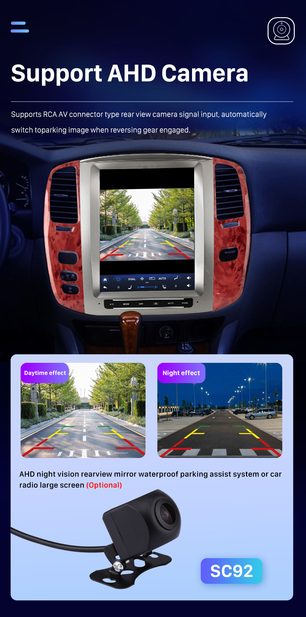 Seicane OEM 12,1-дюймовый Android 10.0 Радио для TOYOTA LAND CRUISER 100 2002-2007 LEXUS LX470 2003-2007 Bluetooth HD Сенсорный экран Поддержка GPS-навигации Carplay Задняя камера TPMS