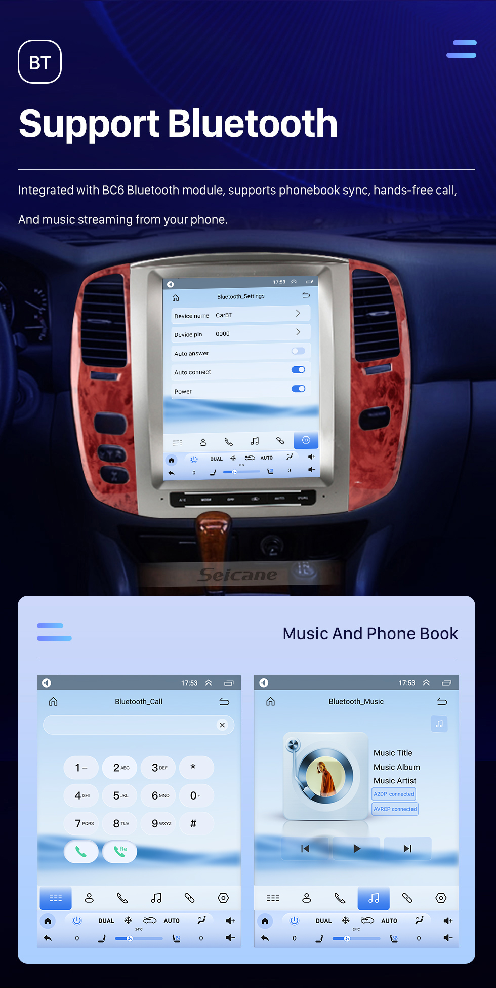 Seicane OEM 12,1-дюймовый Android 10.0 Радио для TOYOTA LAND CRUISER 100 2002-2007 LEXUS LX470 2003-2007 Bluetooth HD Сенсорный экран Поддержка GPS-навигации Carplay Задняя камера TPMS Seicane OEM 12,1-дюймовый Android 10.0 Радио для TOYOTA LAND CRUISER 100 2002-2007 LEXUS LX470 2003-2007 Bluetooth HD Сенсорный экран Поддержка GPS-навигации Carplay Задняя камера TPMS