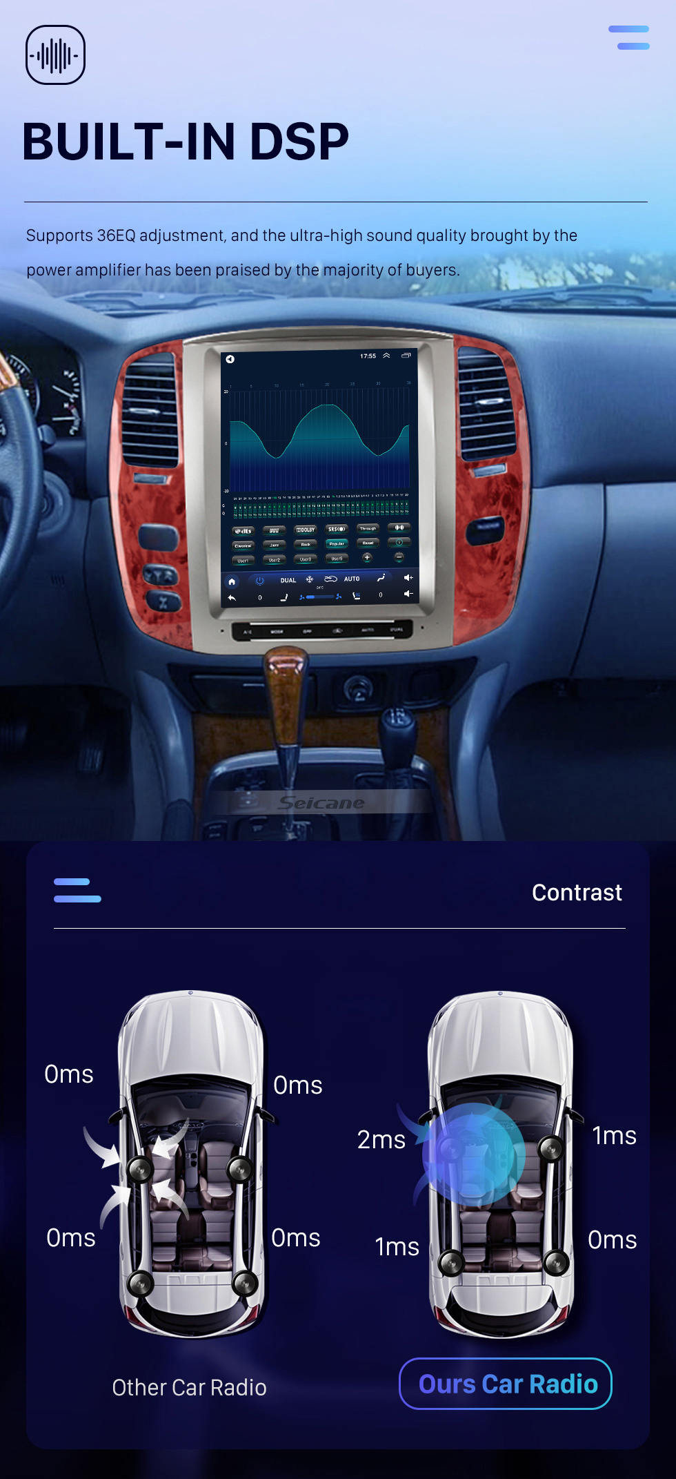Seicane OEM 12,1-дюймовый Android 10.0 Радио для TOYOTA LAND CRUISER 100 2002-2007 LEXUS LX470 2003-2007 Bluetooth HD Сенсорный экран Поддержка GPS-навигации Carplay Задняя камера TPMS Seicane OEM 12,1-дюймовый Android 10.0 Радио для TOYOTA LAND CRUISER 100 2002-2007 LEXUS LX470 2003-2007 Bluetooth HD Сенсорный экран Поддержка GPS-навигации Carplay Задняя камера TPMS