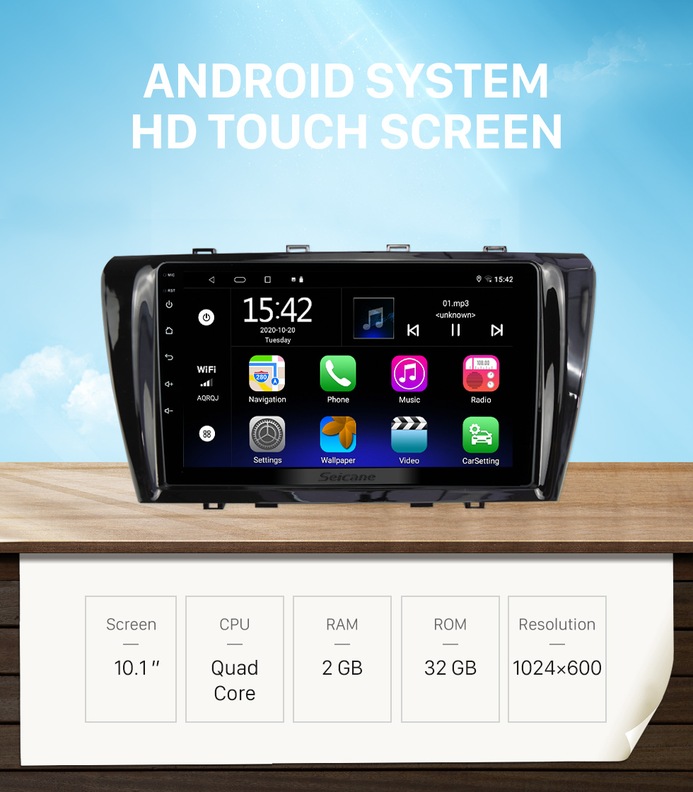Seicane 9 polegadas Android 10.0 HD Touchscreen para 2015-2018 Ford Mustang Low Radio Sistema de navegação GPS com suporte para WIFI Bluetooth Carplay Steering Wheel Control DVR OBD 2 Seicane 9 polegadas Android 10.0 HD Touchscreen para 2015-2018 Ford Mustang Low Radio Sistema de navegação GPS com suporte para WIFI Bluetooth Carplay Steering Wheel Control DVR OBD 2